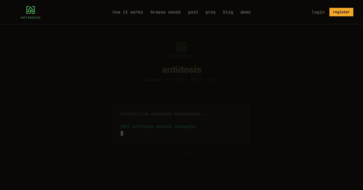antidosis website preview