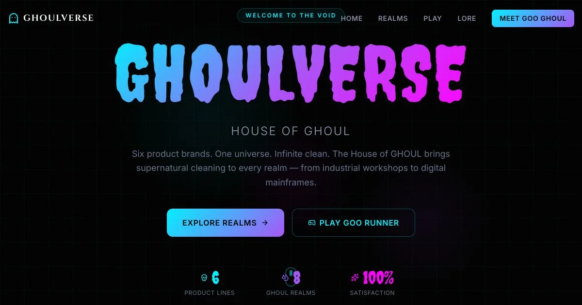 GHOULVERSE website preview