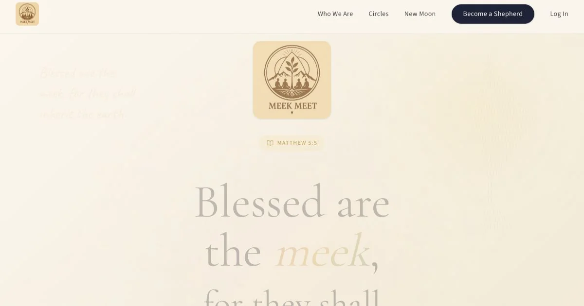 Meek Meet website preview